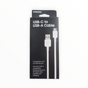 Nn3-O Samsung USB-A to USB-C Cable – 3.3ft (1m) White | Fast, Reliable Charging